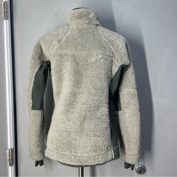 Columbia Sherpa Fleece Full Zip Stylish Green Jacket Women Small Hiking Camping - Picture 7 of 11